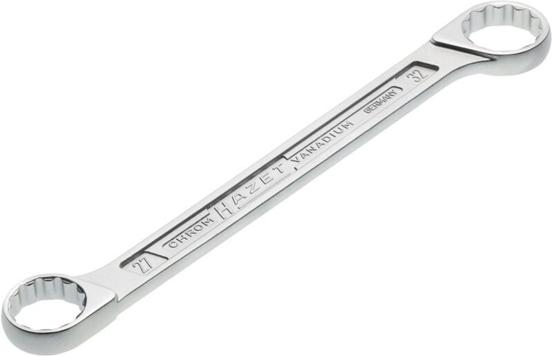 Hazet - Doppel-Ringschlüssel, Außen-Doppel-Sechskant-Tractionsprofil, 27 x 32 mm