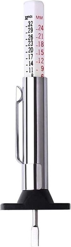 Thumbnail - Reifenprofiltiefenmesser, Reifentiefenmesser, Länge 90 mm, für Auto, Fahrrad, Transporter, LKW, Motorrad, Standard-Digit...