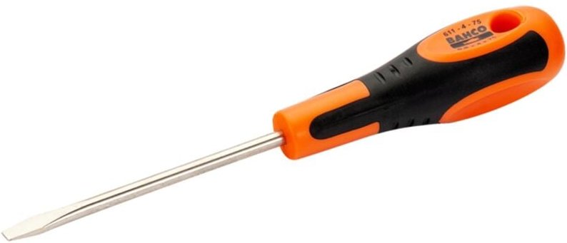 Schraubendreher für Schlitzschrauben mit Gummigriff, 1,2 mm x 6,5 mm x 150 mm - Bahco