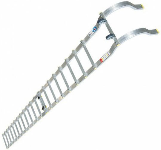 Dachleiter 8.30m (1 Leiter 2.30m + 2 Verlängerungen 3.00m) - mit Haken - ECHTOIT/830/30/E25