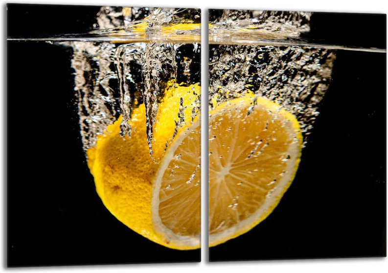 Glasschutzplatte für den Herd 2x40x52 Zitrone