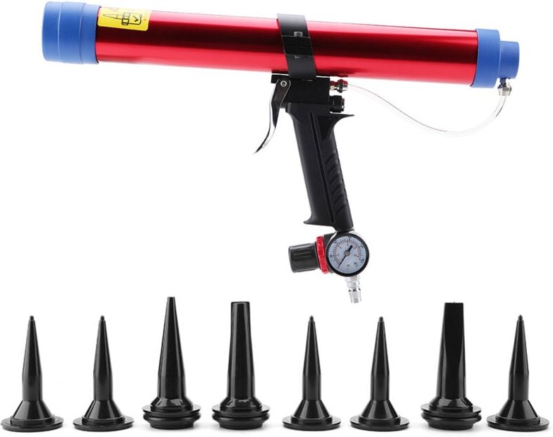 Thumbnail - Pneumatische Glaskleber, pneumatische Kartuschenpistole Dichtmittel Kartuschenpistole Kartuschenpistole 300600 ml für Ge...