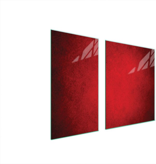 GLASSCHUTZPLATTE FÜR HERD 90x52 ROT