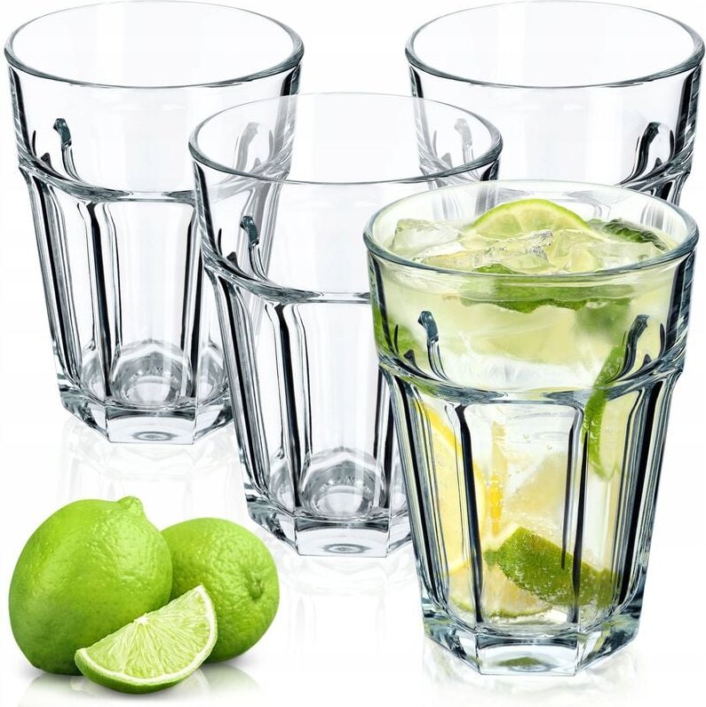 Kadax - Getränkegläser, Spülmaschinenfeste longdrinkgläser 365ml 4 Stück