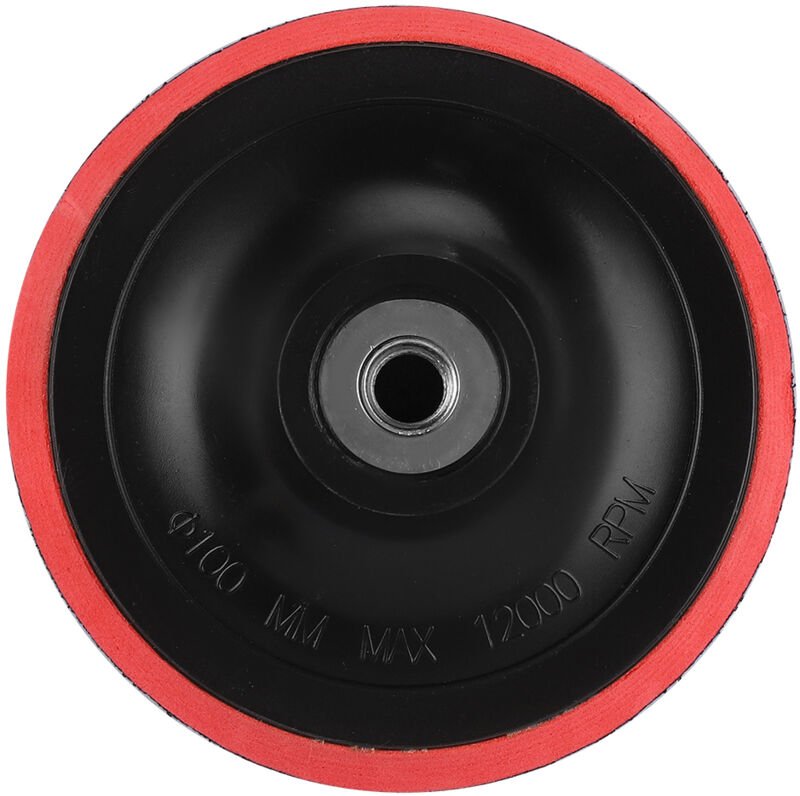 M104in Rotes Polierpad, Schwabbelrad, Klettrücken für Schleifmaschine, Schleifpapierpad