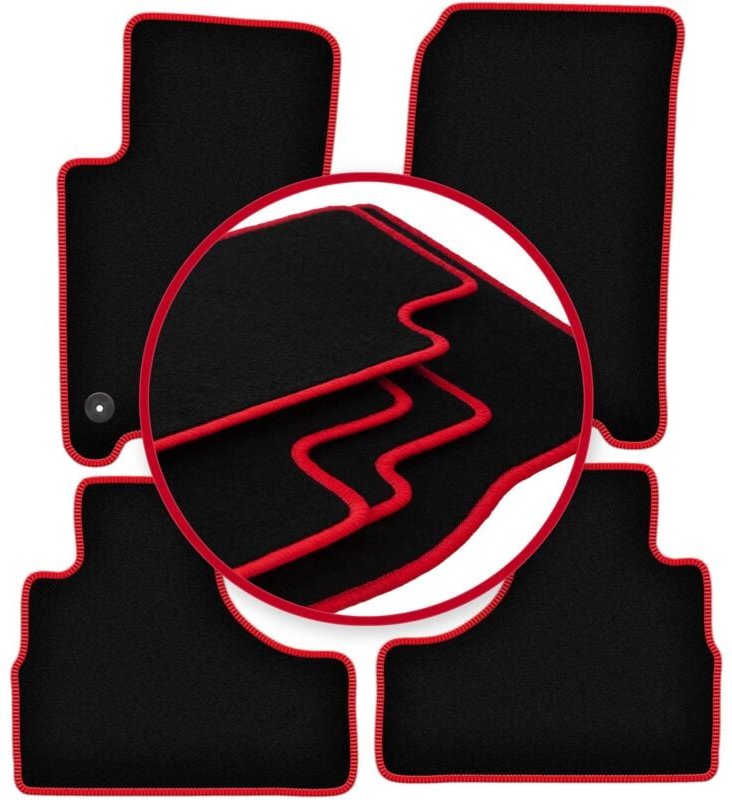 CARLUX-RED Autofußmatten für: Jeep Cherokee Liberty KJ Offroad (2002-2007)