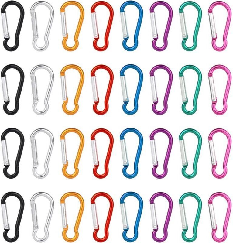 Karabiner, kleiner Karabiner, 8 Farben, Mini-Aluminium-Karabiner, kleiner Karabiner-Schlüsselanhänger, leichter und lang...
