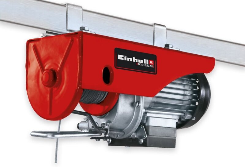 Einhell - Seilhebezug tc-eh 250 (450 w, Not-Ausschalter, automatische Bremse und Endabschaltung, inkl. 12 m drallfreiem ...