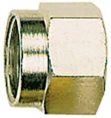 Berwurfmutter, M16x1,5, Rohr-Außen-Ø 10 mm, Messing vernickelt - Riegler