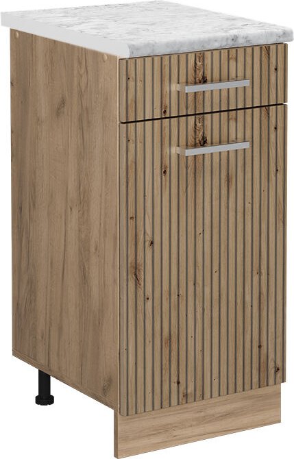 Vicco - Küchenunterschrank R-Line, Artisan-Eiche, 40 cm ap Marmor
