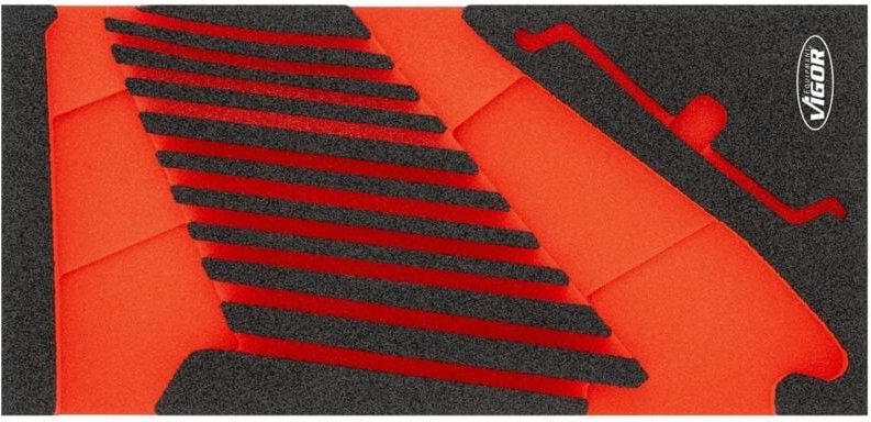 VIGOR Weichschaumeinlage, leer, L x B x H: 393 mm x 188 mm x 35 mm, Art.Nr. V6722N-L