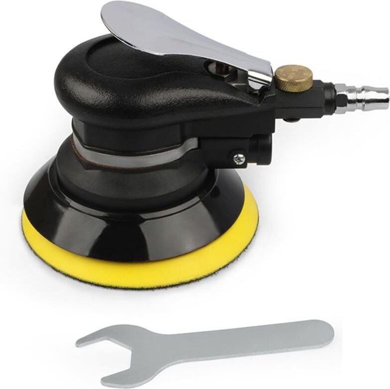 Thumbnail - Weytoll 150 mm 6 Zoll Druckluft-Exzenterschleifer, 13.500 U/min Exzenterpolierer mit Schlauch und Tasche zum Polieren, S...