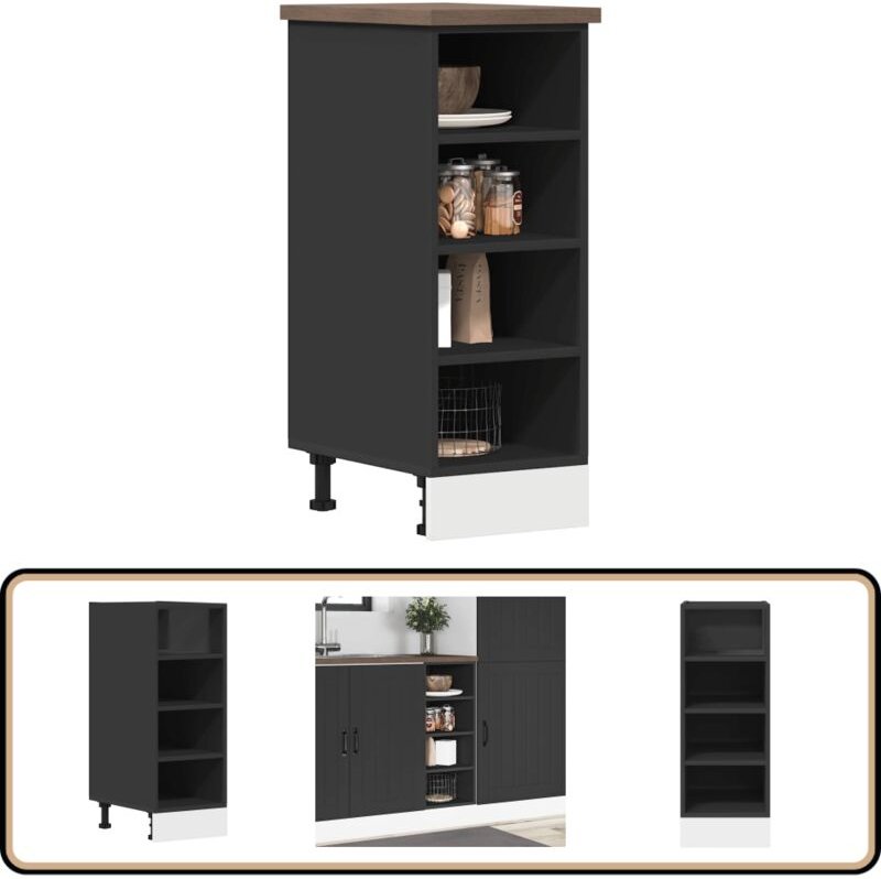 Unterschrank Schwarz 30x44,5x81,5 cm Holzwerkstoff - Vidaxl