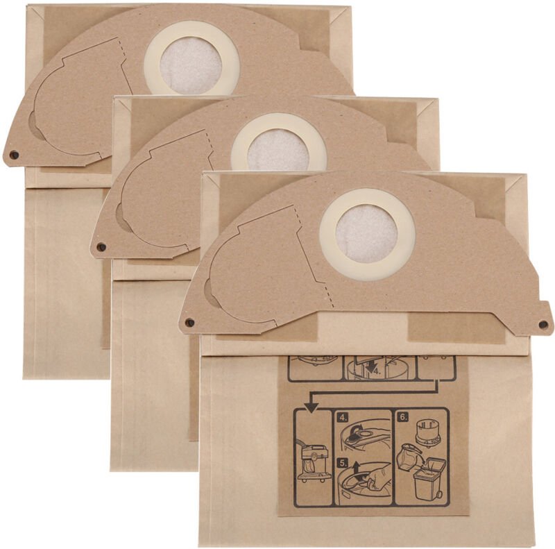 Ersatzfilterbeutel für Karcher WD2 MV2 6.904-322.0 WD2250 A2004 A2054 Staubsauger - Sollbry