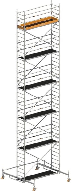 Layher Rollgerüst Uni Standard P2 mit Uni Telegeländer 12,38m AH