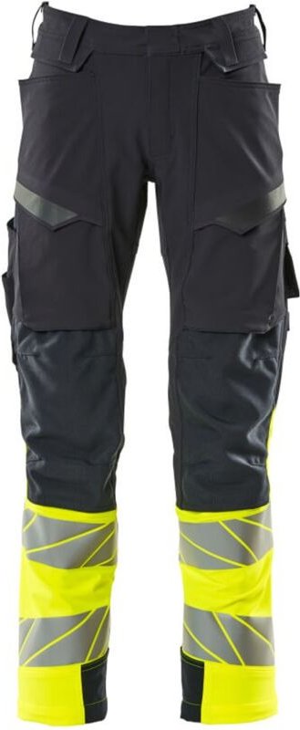 Hose mit Knietaschen 19179-511-01017 Gr. 76C46 schwarzblau/hi-vis gelb - Mascot