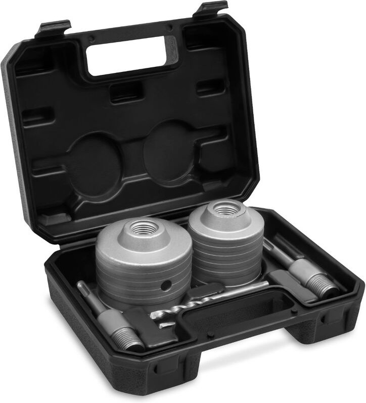 Beton Lochsägen-Set SDS-Plus - 2-teilig - 68-82mm - Universal - Inkl. Kernbohrer, Zentrierbohrer und SDS-plus Adapter