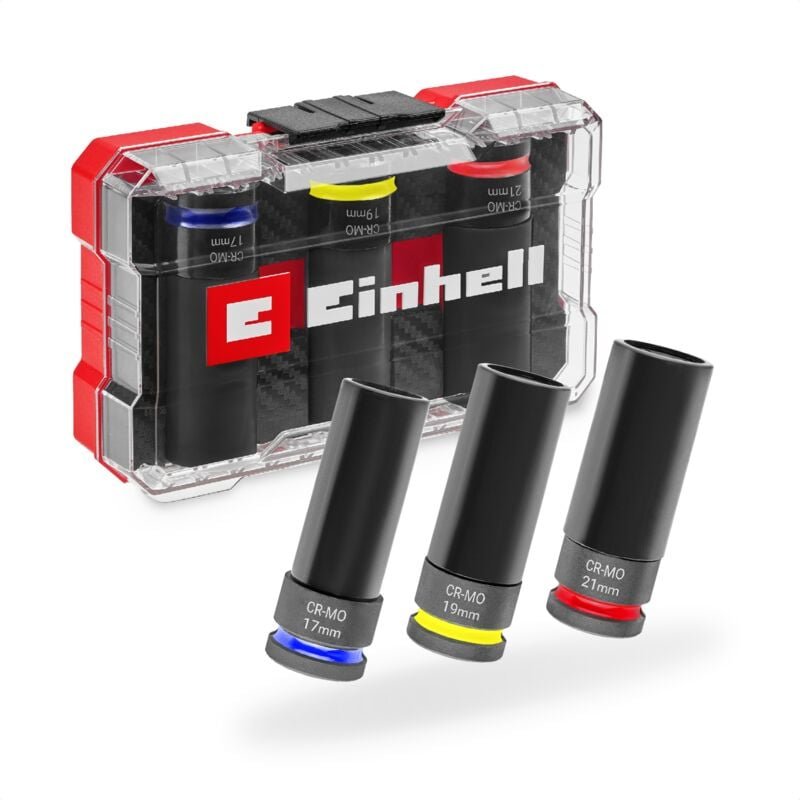 Thumbnail - Einhell - Original Impact Stecknuss-Set 32-tlg. (18x 30-mm-Kraftbits, 9x 40-mm-Stecknüsse, 3x 80-mm-Stecknüsse, S2- und ...