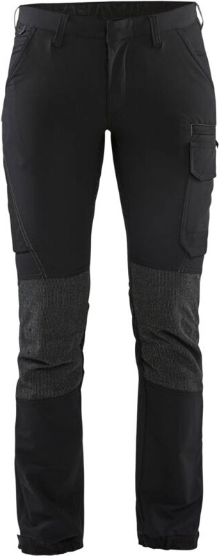 Arbeits-Hosen Wartung Stretch 4D Damen 7122 - Schwarz/Dunkelgrau L - FR(44) - SE(C42) - Kurz