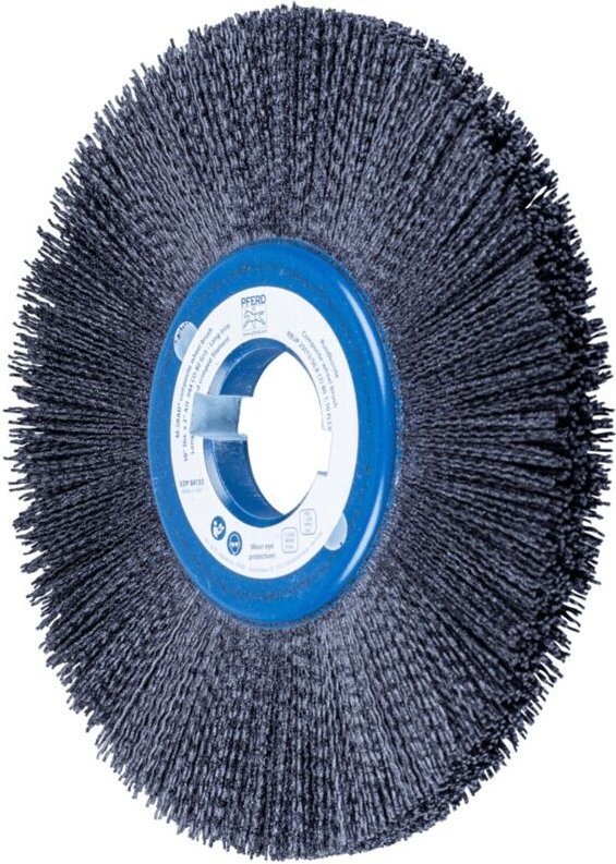 PFERD TOOLS COMPOSITE FLEX Rundbürste RBUP Ø 250x13x50,8 mm Keramik-Filament-Ø 1,10mm Korn 80 stationär