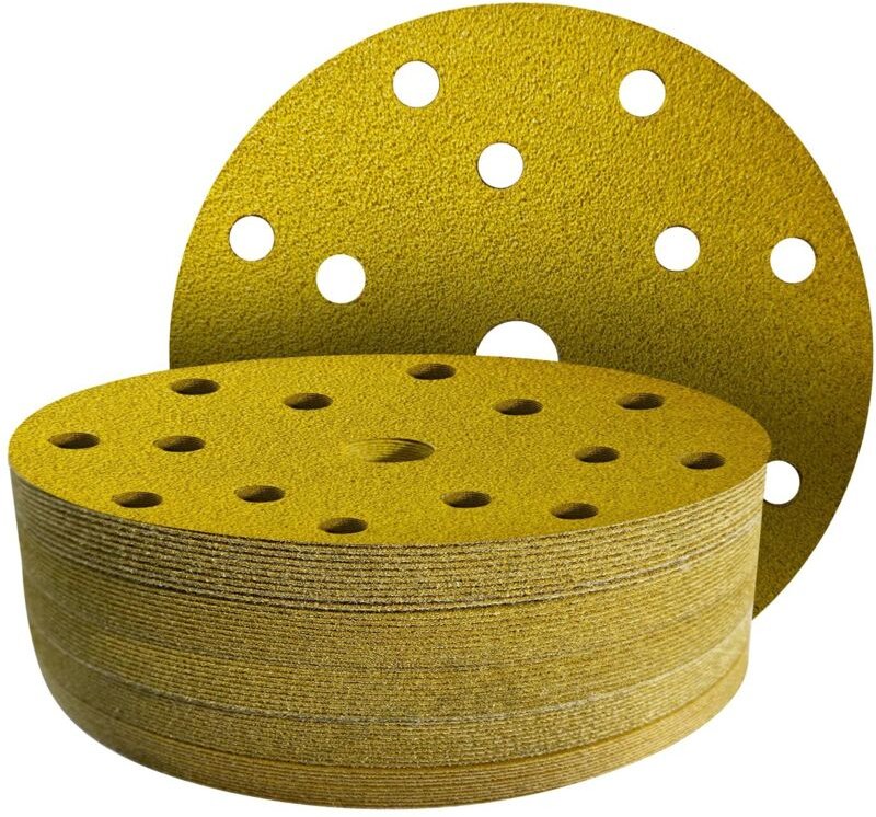 50 Stück 150 mm Schleifscheiben, Körnung 80 – 150 mm Schleifscheibe 15 Löcher für 150 mm Exzenterschleifer