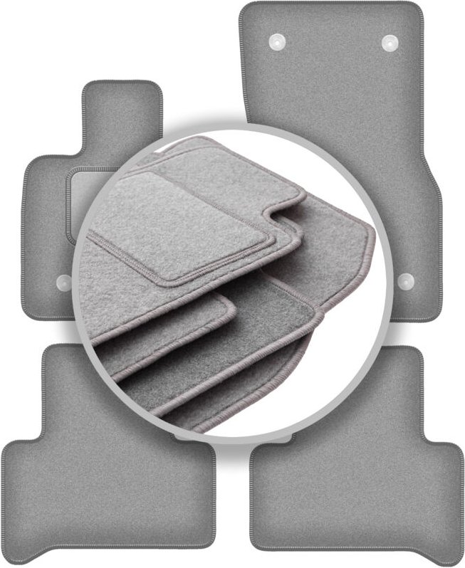 Graue Fußmatten für: Alfa Romeo Stelvio Q4 (4WD) 4x4 SUV (2017-)