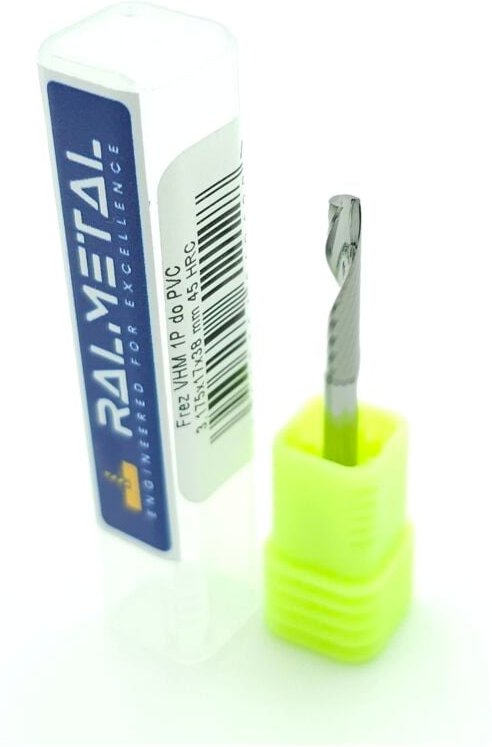 1-schneidiger VHM-Fräser für PVC-Holz 3,175 x 17 x 38