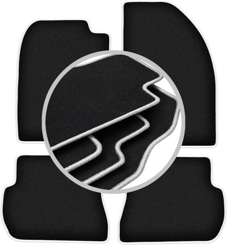 CARLUX-SILVER Autofußmatten für: Ford Fusion Fließheck (2002-2005)