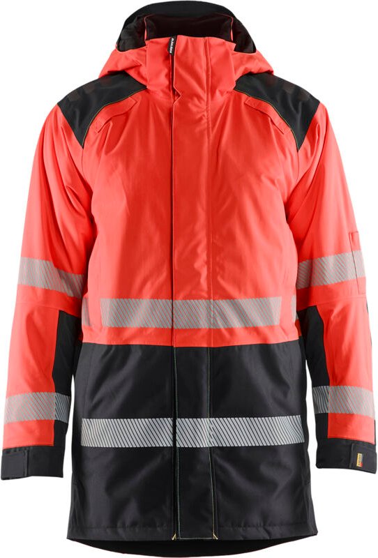 Arbeitsparka Winter Hochsichtbarkeit 4457 - Rot/Schwarz XS