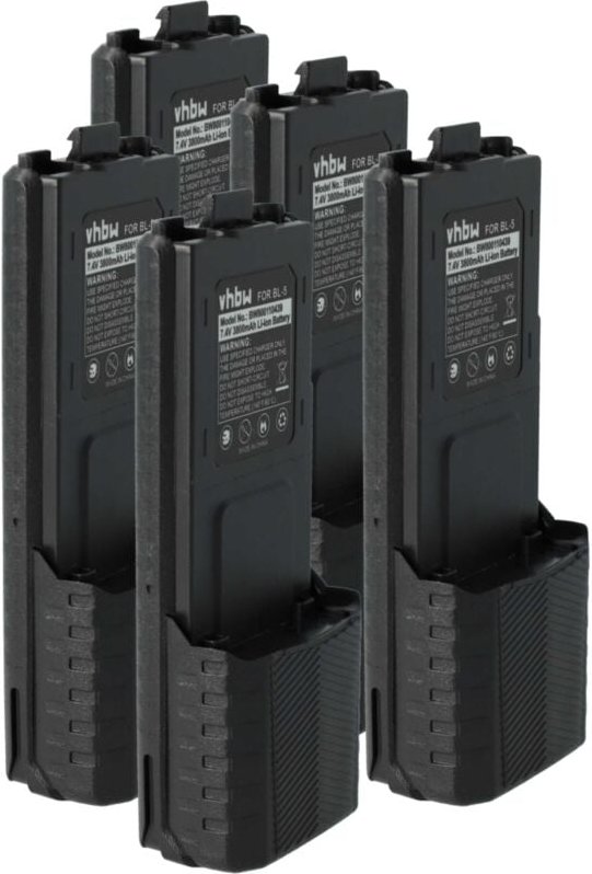 Thumbnail - 5x Akku kompatibel mit Baofeng UV-5R, BF-F8, UV-5RA, UV-5RE, BF-F9 Funkgerät, Walkie Talkie (3800 mAh, 7,4 v, Li-Ion) - ...