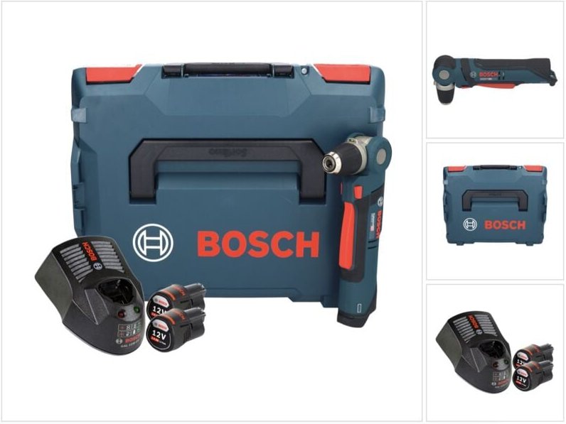 Gwb 12V-10 Akku Winkelbohrmaschine 12 v 11 Nm + 2x Akku 3,0 Ah + Ladegerät + L-Boxx - Bosch Professional