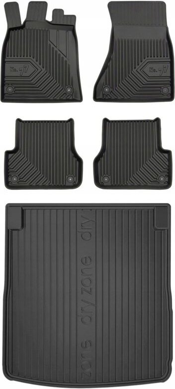 SET 77 Gummimatten und Fußmatten AUDI A6 C7 Kombi 2011-2018