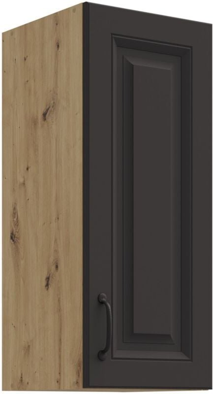 Küchen Preisbombe - Hängeschrank 30 cm Stilo Grau + Eiche Artisan Küchenzeile Küchenblock Küche