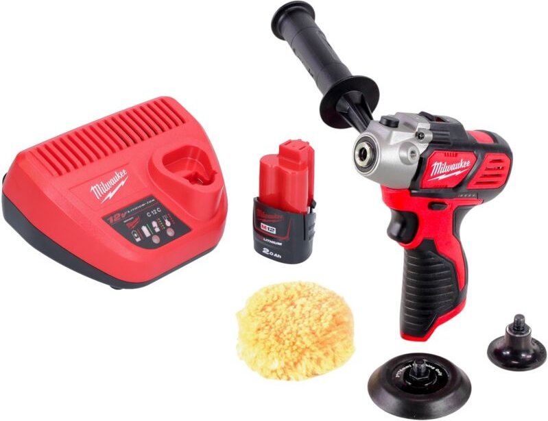 Milwaukee M12 BPS-201 Akku Polierer 12 V + 1x Akku 2,0 Ah + Ladegerät