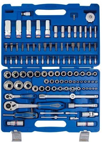 King tony zestaw kluczy nasadowych 110cz. 1/4"-1/2" 6-kątne