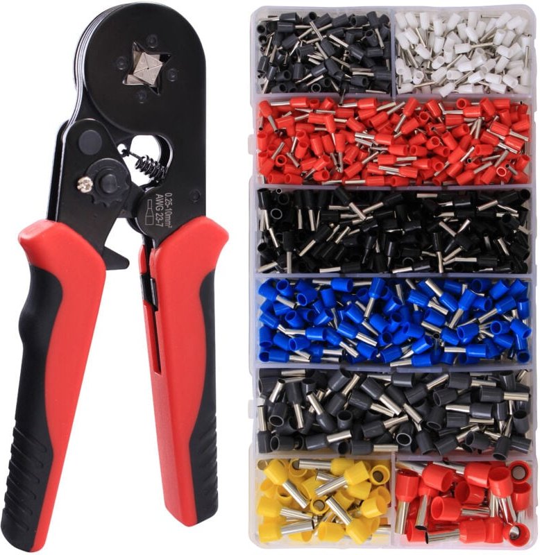Crimpzangen Set mit 1200 Aderendhülsen - Daytools