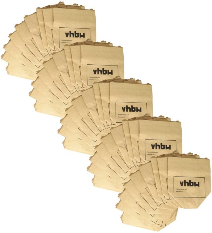 50x Staubsaugerbeutel Ersatz für Vorwerk fp 131 für Staubsauger - Papier, 24,5cm x 20,5cm, braun - Vhbw