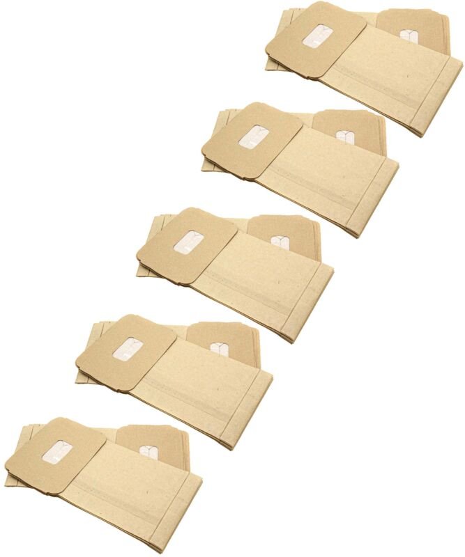 vhbw 50x Staubbeutel Ersatz für Wolf 0780 / 780 für Staubsauger - 32cm x 17,5cm Sandfarben