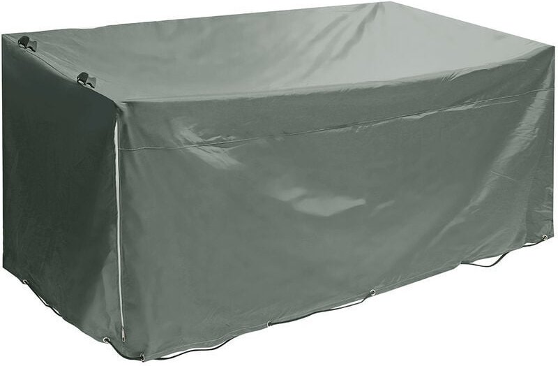 Wasserdichte Anhängerabdeckung 210 x 115 x 90 cm. Schützen Sie die PVC-Plane für den Außenbereich mit einem Seil (grau).