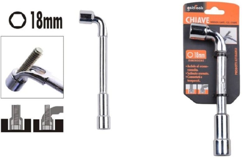 Trade Shop Traesio - Trade Shop - schlüssel, typ l, 18-MM-SECHSKANTMUND, chrom-vanadium-stahl 91626-HARDWARE -