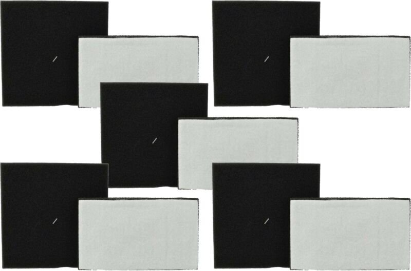 vhbw 5x Schaumstoffeinlage, 5x Abluftfilter kompatibel mit Philips Performer Expert FC8720 - FC8729 Staubsauger