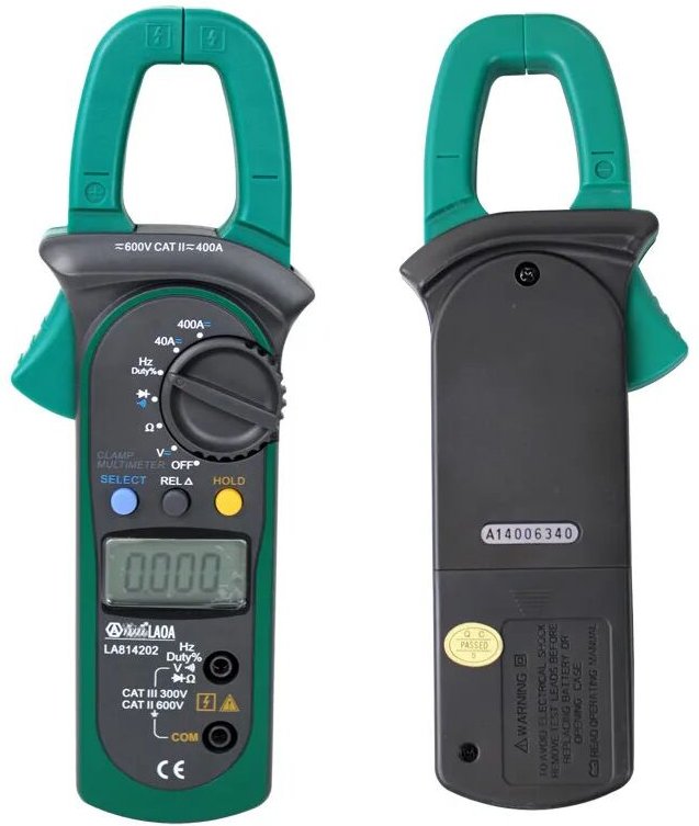 Dolaso - Digitalmultimeter, AC-DC-Zangenmessgerät mit hintergrundbeleuchtetem LCD-Display, 210 x 75,6 x 30 mm