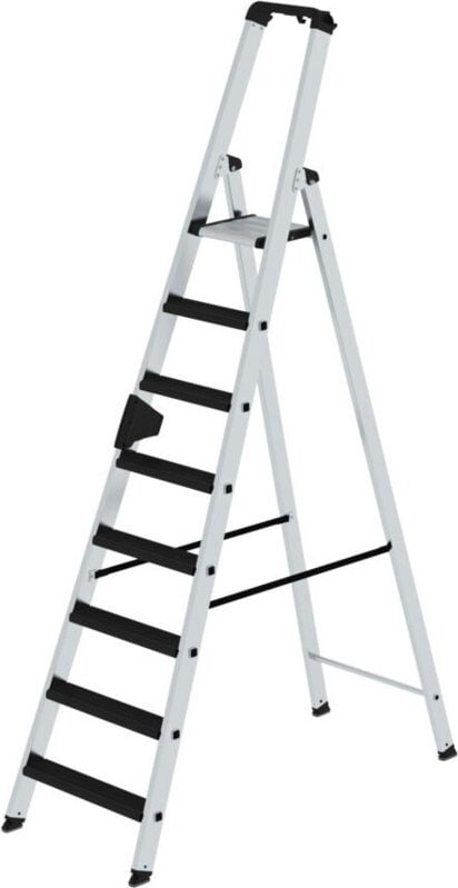 Günzburger Steigtechnik - Stufen-Stehleiter einseitig begehbar mit clip-step relax 8 Stufen - 042108