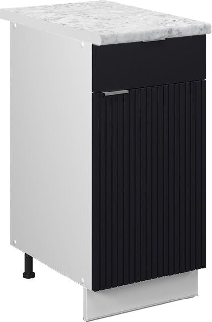 Thumbnail - Vicco - Schubunterschrank Fame-Line, Schwarz gestreift, 40 cm , ap Marmor