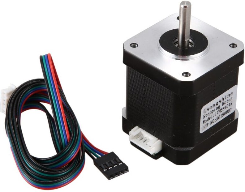 1 Stück Nema 17 Schrittmotor 48 mm Nema17 42Bygh 2A 4-adrig (17Hs8401) 1 m Kabel für 3D-Drucker cnc