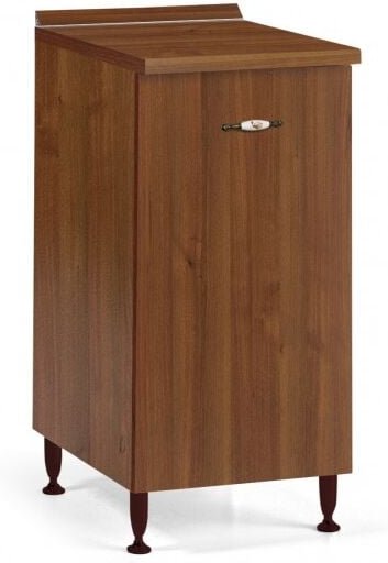 Küchensockel 30x50x85 cm aus antikem Nussbaumholz mit einer Tür - Adige