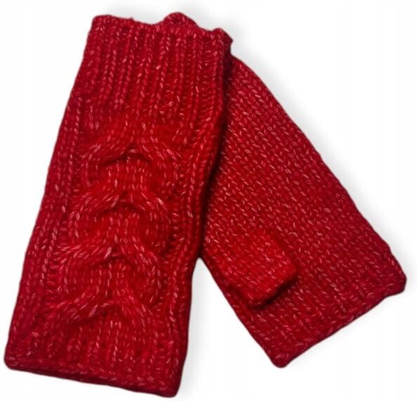 Rote fingerlose Handschuhe LOFT