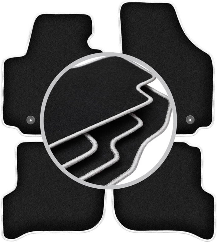 CARLUX-SILVER Autofußmatten für: Seat Altea Minivan (2004-08.2008)