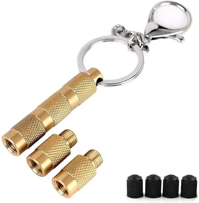 Reifenentleerer, 4-in-1-Reifenentleerer aus massivem Messing, einfache Aufbewahrung und Verwendung des Reifenentleerungs...