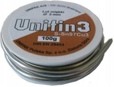Weichlötzinn UNITIN3 3,0MM 100G UNIPAK